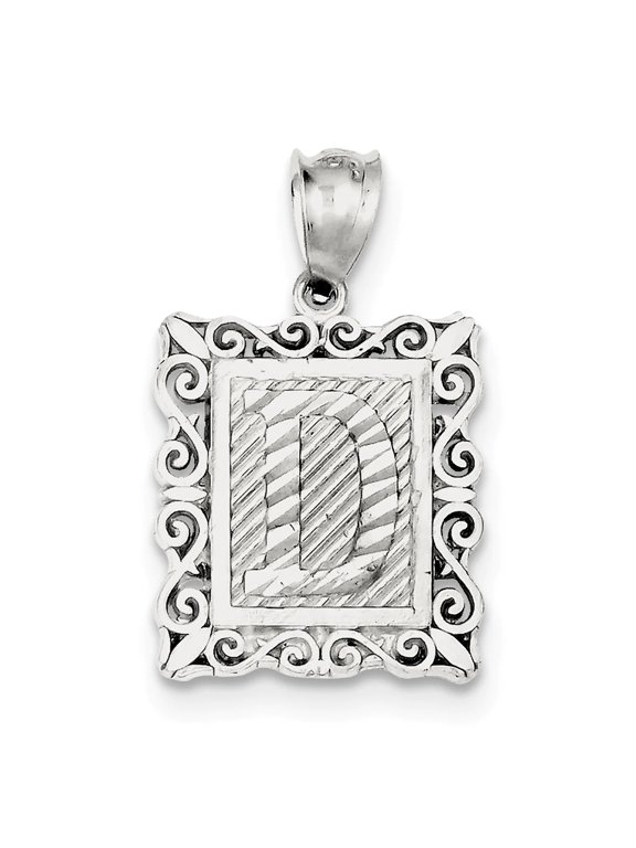 Sterling Silver Initial D Charm QC2770D