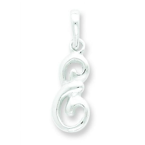 Sterling Silver Initial E Charm