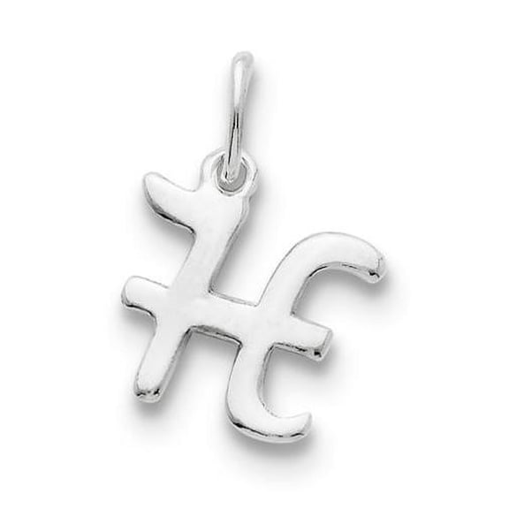 Sterling Silver Initial H Charm QC6511H