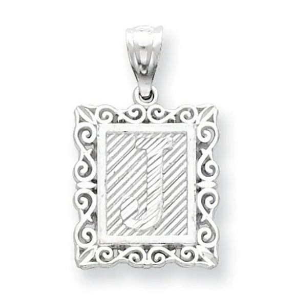 Sterling Silver Initial J Charm QC2770J