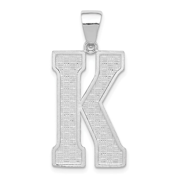Sterling Silver Initial K Charm