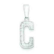 FINDINGKING Sterling Silver Initial Letter L Charm Pendant Jewelry