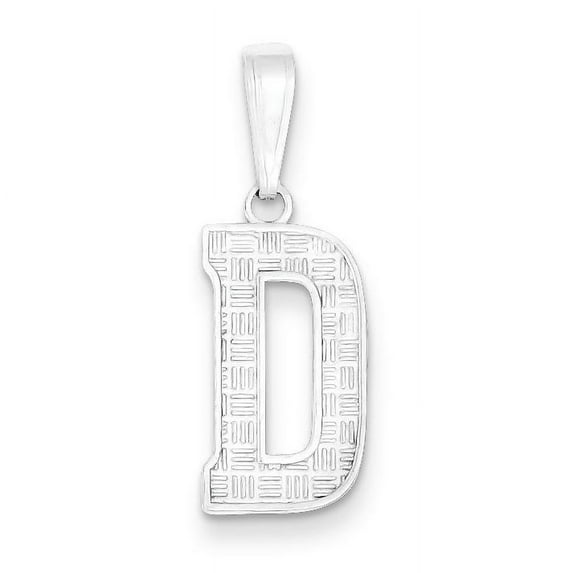 Sterling Silver Initial Letter D Charm Pendant Jewelry