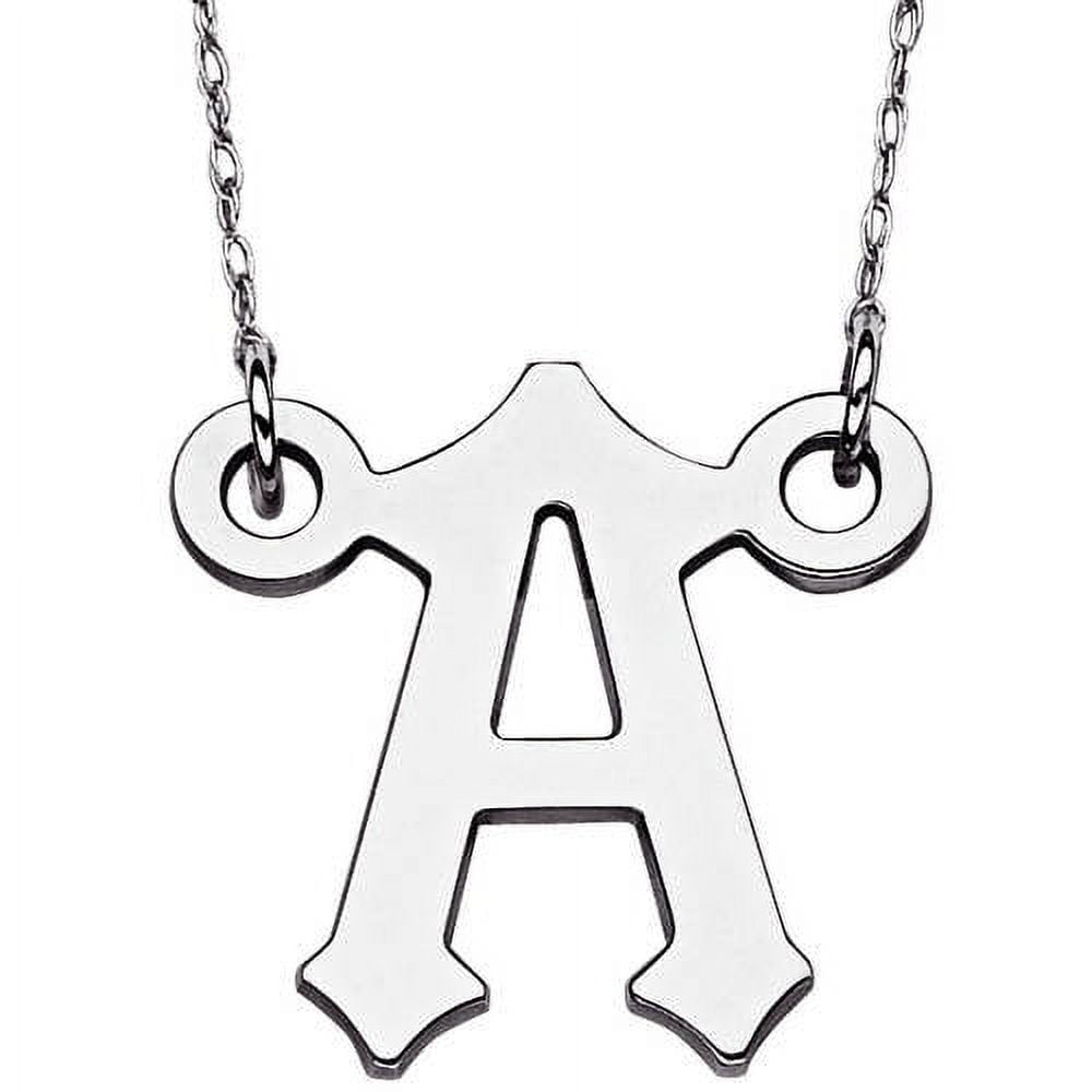 Sterling Silver Initial Pendant Necklace, 20"