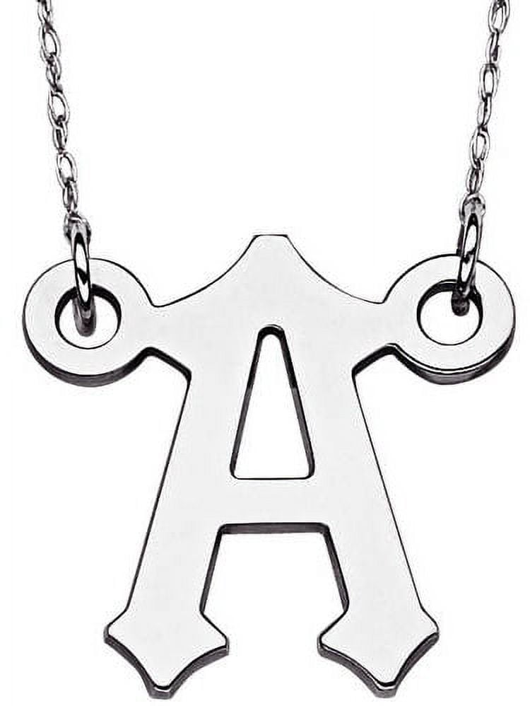 Sterling Silver Initial Pendant Necklace, 20"