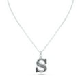 thumbnail image 1 of SilverCloseOut Sterling Silver Womens Dainty Initial S Pendant Necklace, 1 of 2