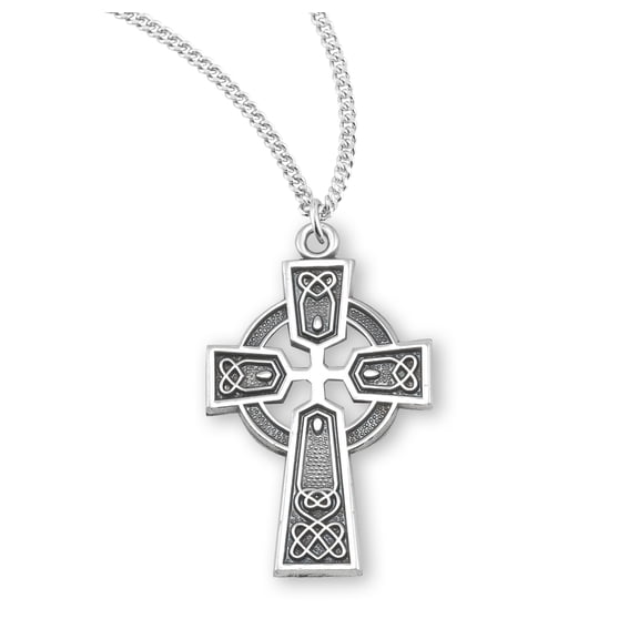 Sterling Silver Irish Celtic cross Pendant