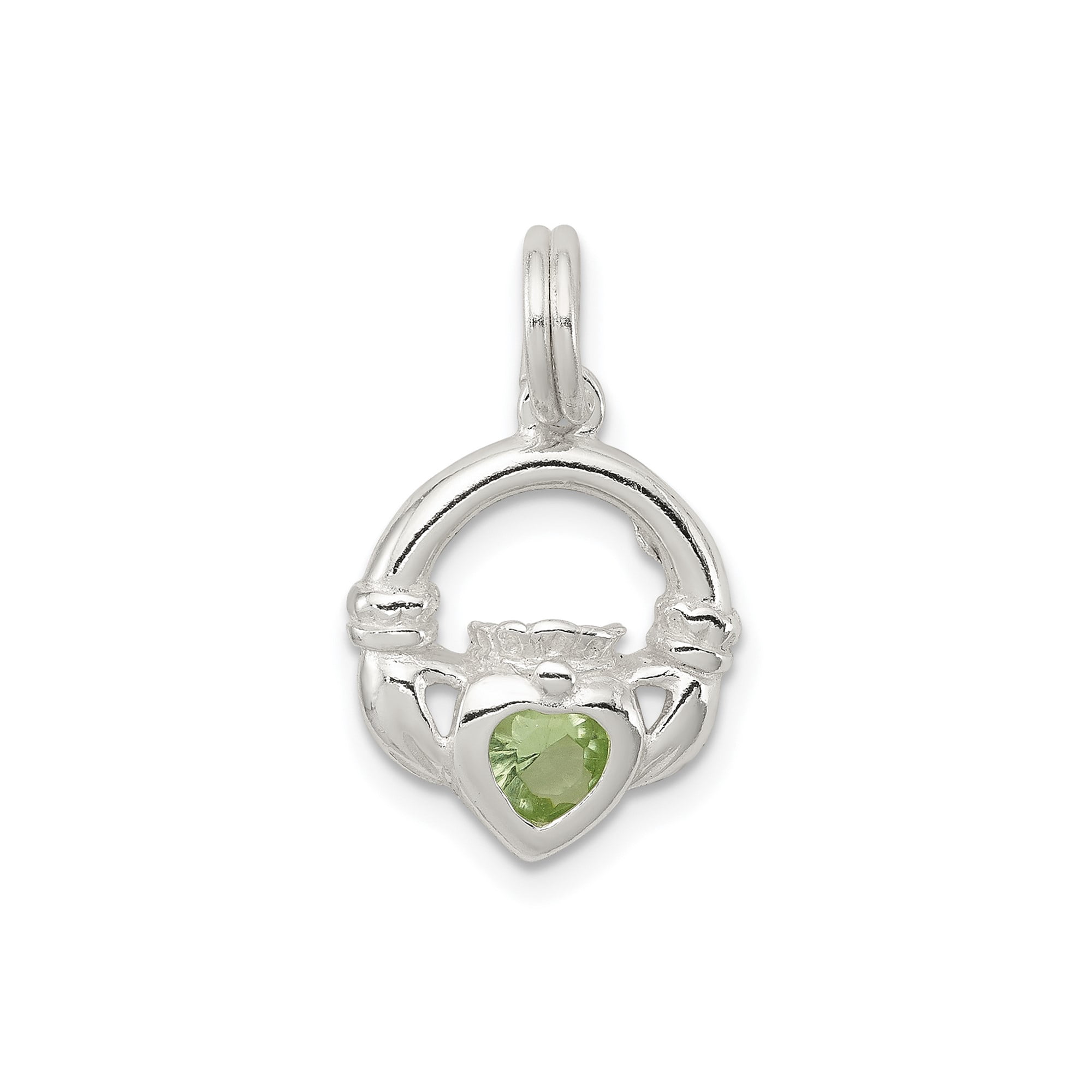 Claddagh - Anillo De Plata De Ley 925 Con Esmeralda