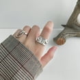 thumbnail image 1 of Sterling Silver Irregular Bump Ring: Geometric Korean Style, 925 Silver Electroplated, Individually Packed, 1 of 5