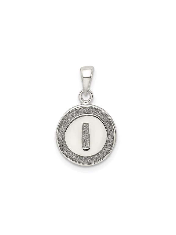 Sterling Silver Isa Rune Necklace with Vertical Bar Symbol, Round Norse Pendant for Men and Women, Minimalist Viking Pagan Amulet for Focus, Clarity, and Stillness