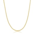 thumbnail image 1 of Sterling Silver Italian 18k Yellow Gold Plated 1.5mm/2.3mm Solid Diamond-Cut Rope Chain 16 Nickel Free Necklace Jewelry for Women or Teens, 1 of 6