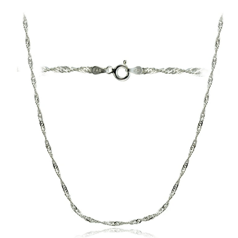 アクセサリー Italy vintage twist chain 2way necklace Sterling Silver Italian 2.5mm Diamond-Cut Twist Chain Necklace 30