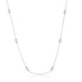 thumbnail image 1 of Sterling Silver Italian Bullet Beaded 16", 18", 20", 24" Chain Necklace Jewelry for Women or Teens, 1 of 6
