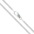 thumbnail image 1 of Sterling Silver Italian Curb Chain 2mm Solid 925 Italy 2 Sided Necklace 15" Jewelry Female Unisex, 1 of 5