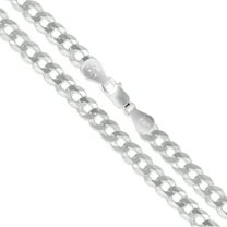 Sterling Silver Italian Curb Chain 3.3mm Solid 925 Italy Miami Link Necklace 24" Jewelry Female