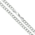 thumbnail image 1 of Sterling Silver Italian Curb Chain 3.7mm Solid 925 Italy 6 Sided Necklace 30" Jewelry Female Unisex, 1 of 5