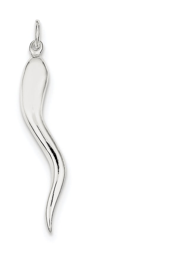Sterling Silver Italian Horn Pendant