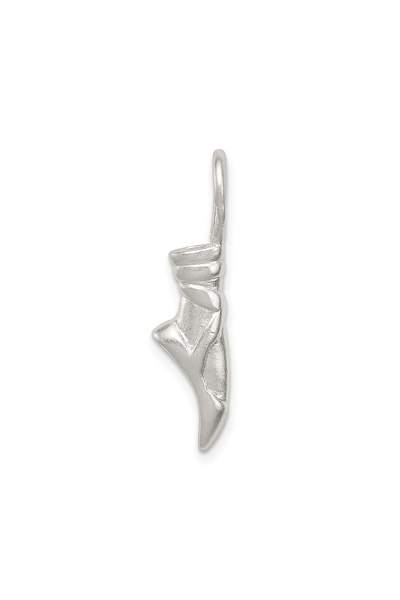 925 Sterling Silver Italian Horn Cornicello Pendant Charm, Good Luck Talisman