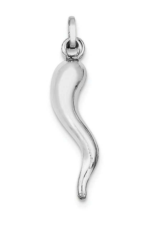 Sterling Silver Italian Horn Pendant