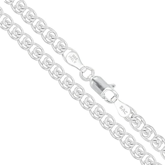 Sterling Silver Italian Love Heart Chain 3.5mm Solid 925 Italy Infinity Promise Bracelet Anklet 8" Female