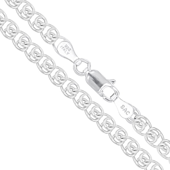 Sterling Silver Italian Love Heart Chain 4.8mm Solid 925 Italy Infinity Promise Bracelet Anklet 9" Female