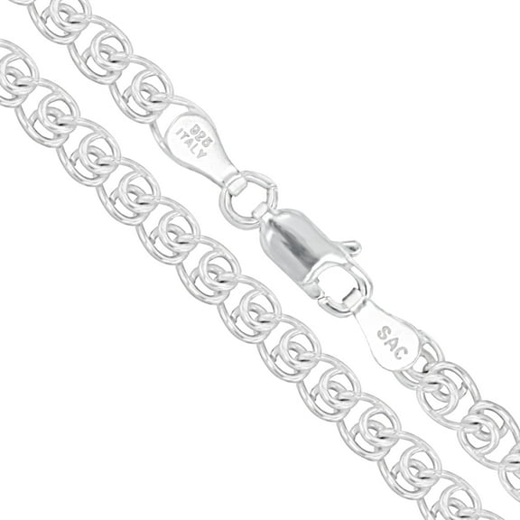 Sterling Silver Italian Love Heart Chain 5.5mm Solid 925 Italy Infinity Promise Bracelet Anklet 7" Female