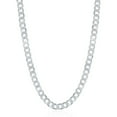 thumbnail image 1 of Sterling Silver Italian Rhodium Plated 3.45mm Cuban Curb 16", 18", 20" and 24" Chain, 1 of 4