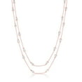 thumbnail image 1 of Sterling Silver Italian Rhodium Plated/Gold Plated/Rose Gold Plated High Polished Italian Diamond-Cut Cone/Bullet Shaped Beads 60’’ Chain Necklace, 1 of 5