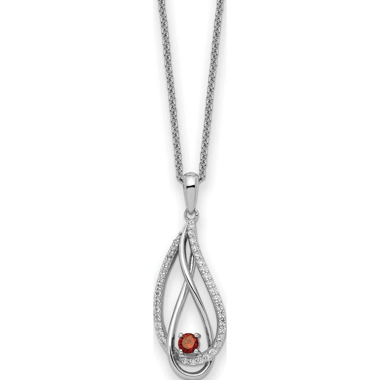 Sterling Silver Always in my Heart Birthstone 18 Sterling Silver Always in my Heart Birthstone 18