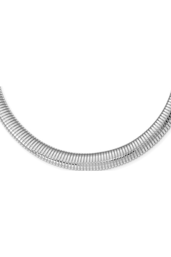Sterling Silver Jbsp's Rhodium-Plated Necklace Made In Italy qlf1123-18