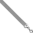 thumbnail image 1 of Sterling Silver Jbsp's Rhodium-Plated Polished Flat Bracelet (7.5 X 7.25) Made In Italy qlf1266-7.5, 1 of 5