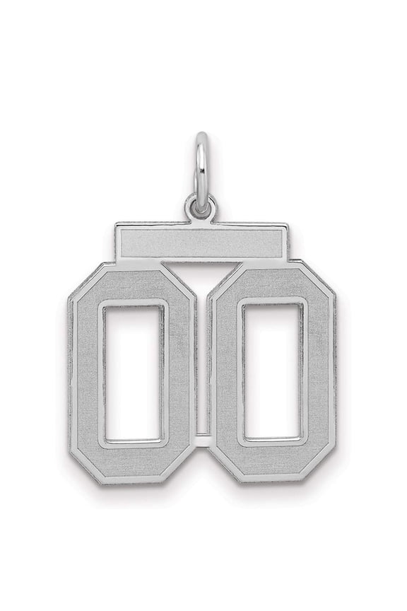 Sterling Silver, Jersey Collection, Medium Number 00 Pendant
