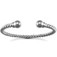 thumbnail image 1 of Sterling Silver Jewelco London twisted Torque Mens Bangle Bracelet 5mm, 1 of 3