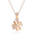 thumbnail image 1 of Sterling Silver Jewelry - 4 Leaf Clover Pendant Necklace - S999 Silver - Elegant Handcrafted for Women, 1 of 7