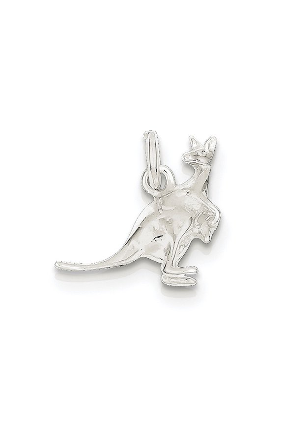 Sterling Silver Kangaroo Charm - 2.0 Grams - Measures 17x16mm Wide