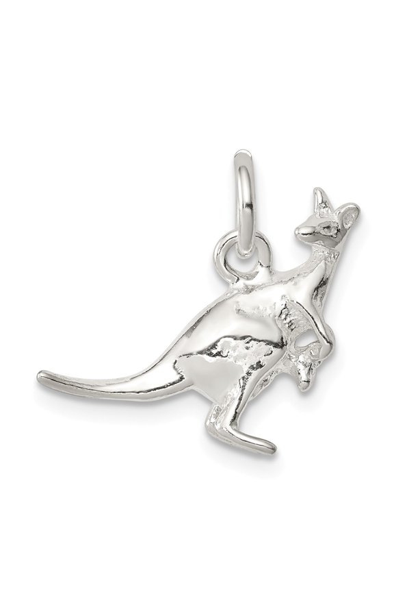 Sterling Silver Kangaroo Charm Pendant
