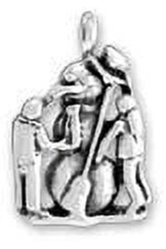 Sterling Silver Kids Building Snowman Charm with Split Ring #2074