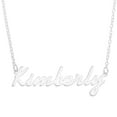 thumbnail image 1 of Sterling Silver 'Kimberly' Name Pendant on 16-inch Trace Chain - White, 1 of 5