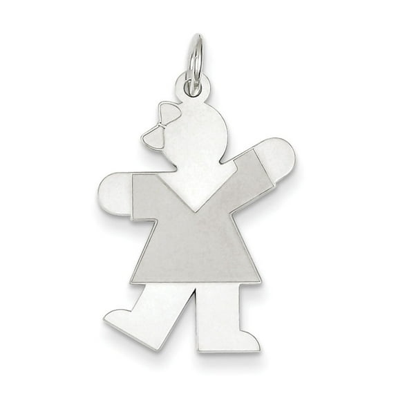 Sterling Silver Kiss Kid Charm