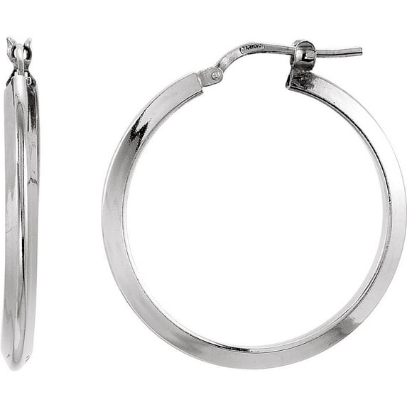 Sterling Silver Knife Edge Tube Earrings 15mm