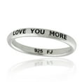 thumbnail image 1 of Sterling Silver LOVE YOU MORE Engraved Stackable Ring, Sizes 6-10 (10), 1 of 1
