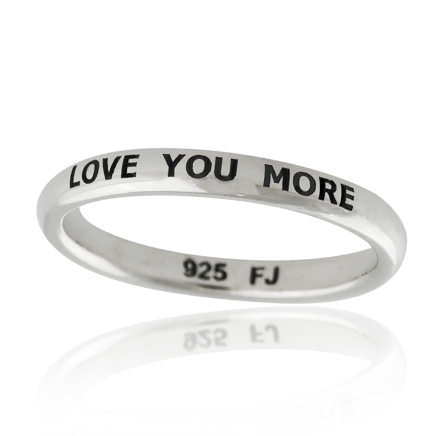 I Love You to the Moon and Back Engraved Ring - 925 Sterling Silver -  FashionJunkie4Life