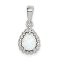 thumbnail image 1 of Sterling Silver Lab Created Opal Pendant, 1 of 3