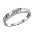 thumbnail image 1 of Sterling Silver Ladies' Diamond Wedding Band Rhodium finish, 1/8 inch wide, Size 8, 1 of 3