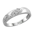 thumbnail image 1 of Sterling Silver Ladies' Diamond Wedding Band Rhodium finish, 3/16 inch wide, Size 10, 1 of 3