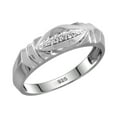 thumbnail image 1 of Sterling Silver Ladies' Diamond Wedding Band Rhodium finish, 3/16 inch wide, Size 7.5, 1 of 3