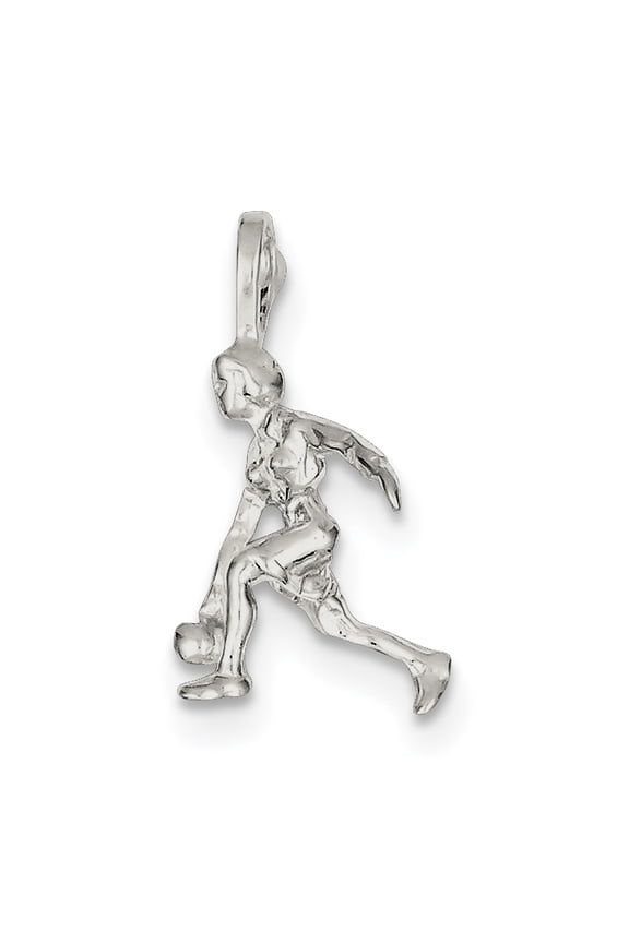 Sterling Silver Lady Bowler Charm