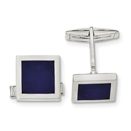 Sterling Silver Lapis Cuff Links QQ581