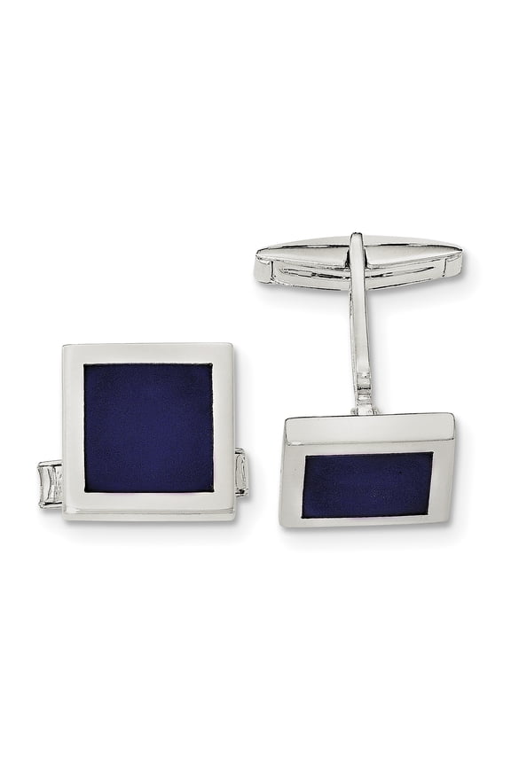 Sterling Silver Lapis Cuff Links QQ581