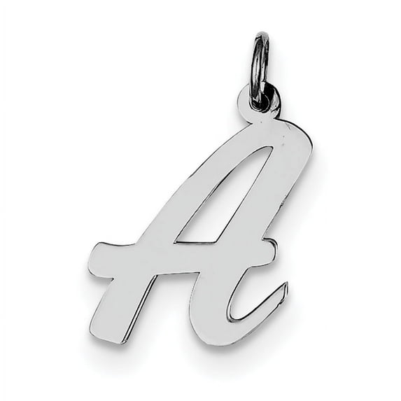 Sterling Silver Large Script Initial A Charm